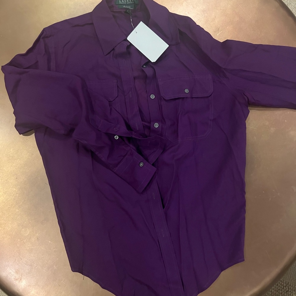 Women’s Ralph Lauren Button Down Purple Shirt XS